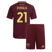 AS Roma Paulo Dybala #21 Koti Peliasu Lasten 2024-25 Lyhythihainen (+ Lyhyet housut)